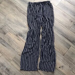 Super comfy elastic waste, navy with white stripe